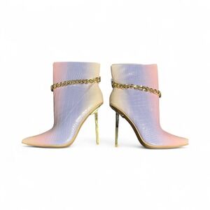 Cape Robbin Joelle‎ Pink Purple Ombre Croc Chain Pointed Toe